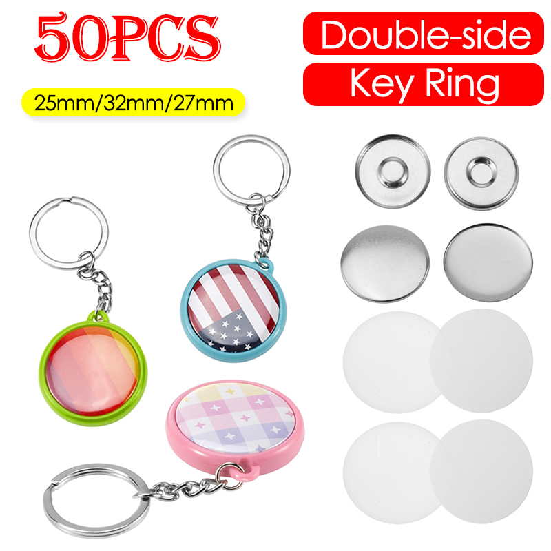 50 قطعة/مجموعة 25 مم 32 مم 37  - مراجعة Button Badge Blank وسعره